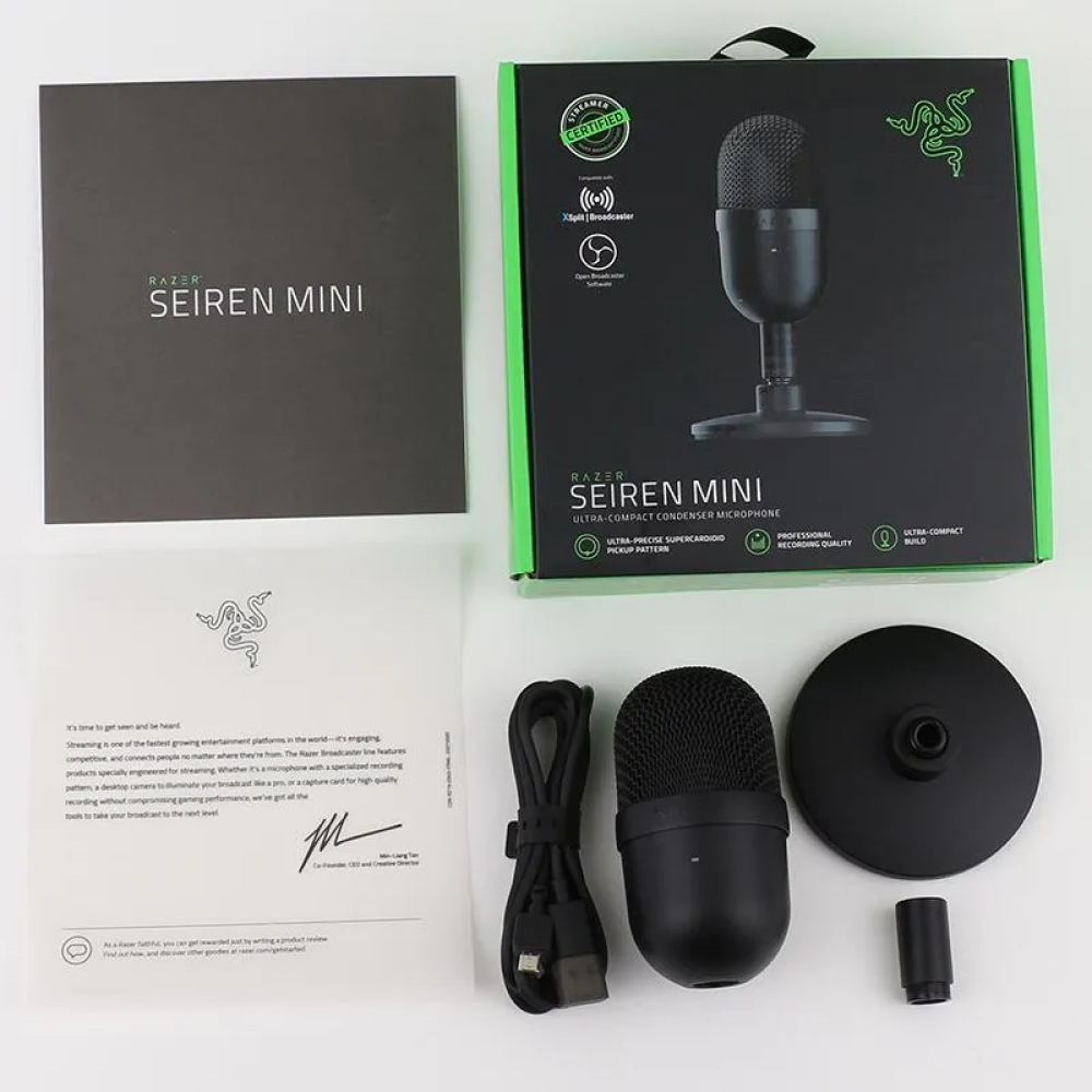 Razer Seiren Mini USB Конденсаторный Микрофон Сверхкомпактный Потоковый Настольный Микрофон Мыши luxemia - 2