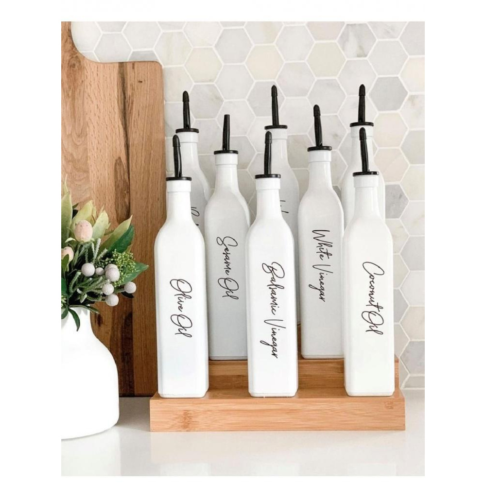 Little Storage 500ML Oil  Vinegar Bottles White - 4