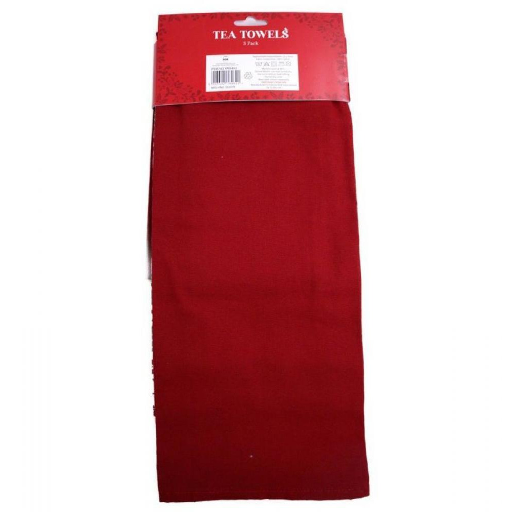 RSW Christmas Joy 3 Pack Tea Towel 50 x 70 cm - 3