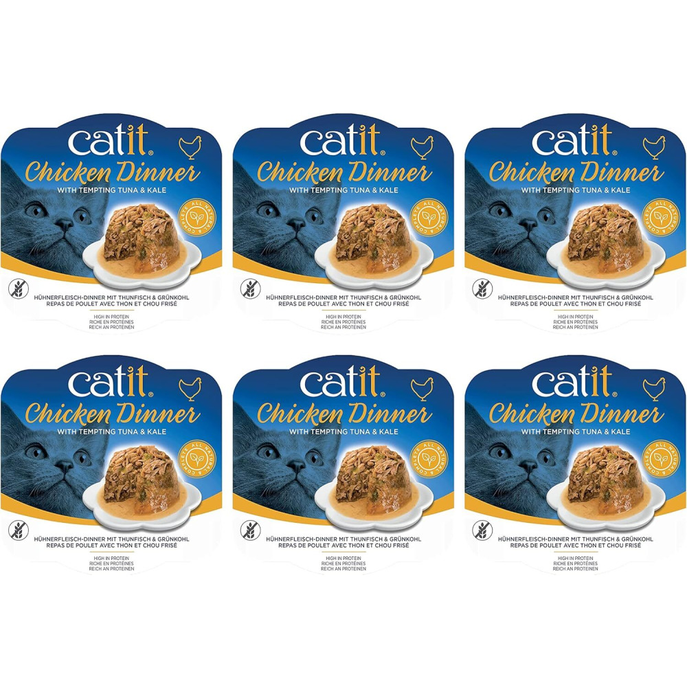 Catit Chicken Dinner, Tuna & Kale, 80g, Pack of 6 - 1