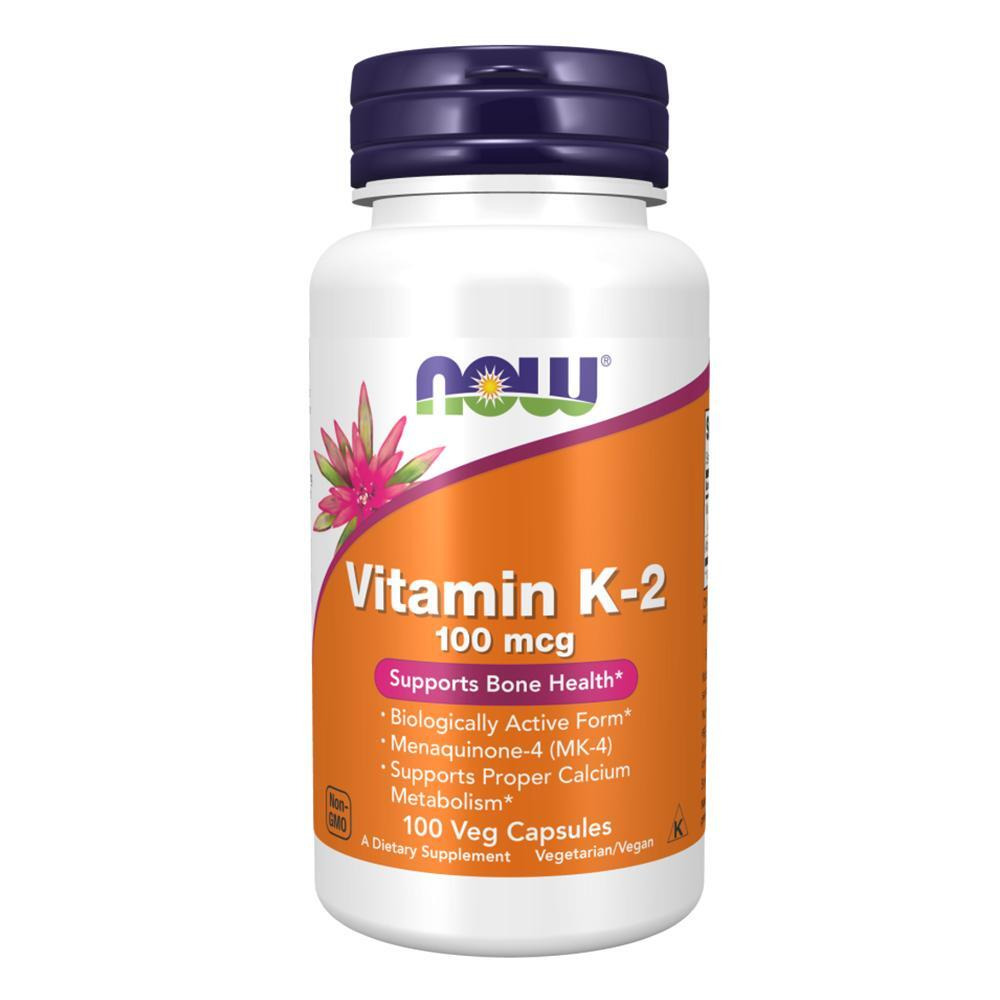 Now Vitamin K 2, 100 Veggie Capsules, 100 mcg - 1