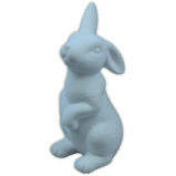 Gems Flocked Bunny Ornament Assorted, 1 Piece - 5 miniature