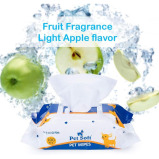 Pet Soft / Pet wipes, Apple scent, 20x15 cm, 100 pcs - 5 miniature