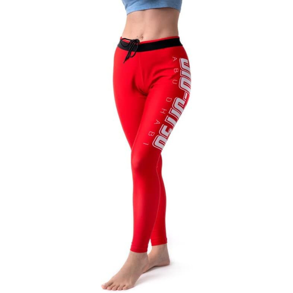 Леггинсы UAEJJ Jiu Jitsu, Полная Длина, женские, КРАСНЫЕ, РАЗМЕР xs - 4
