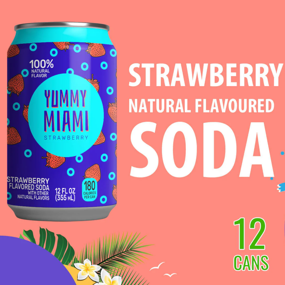 يمي ميامي فراولة 355 مل × 12 قطعة - 1