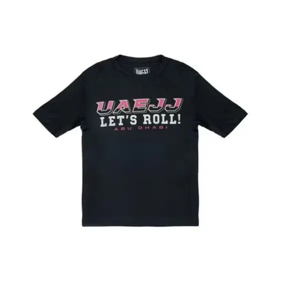 UAEJJ Jiu Jitsu Lets Roll T-Shirt, Black, size XS - 1