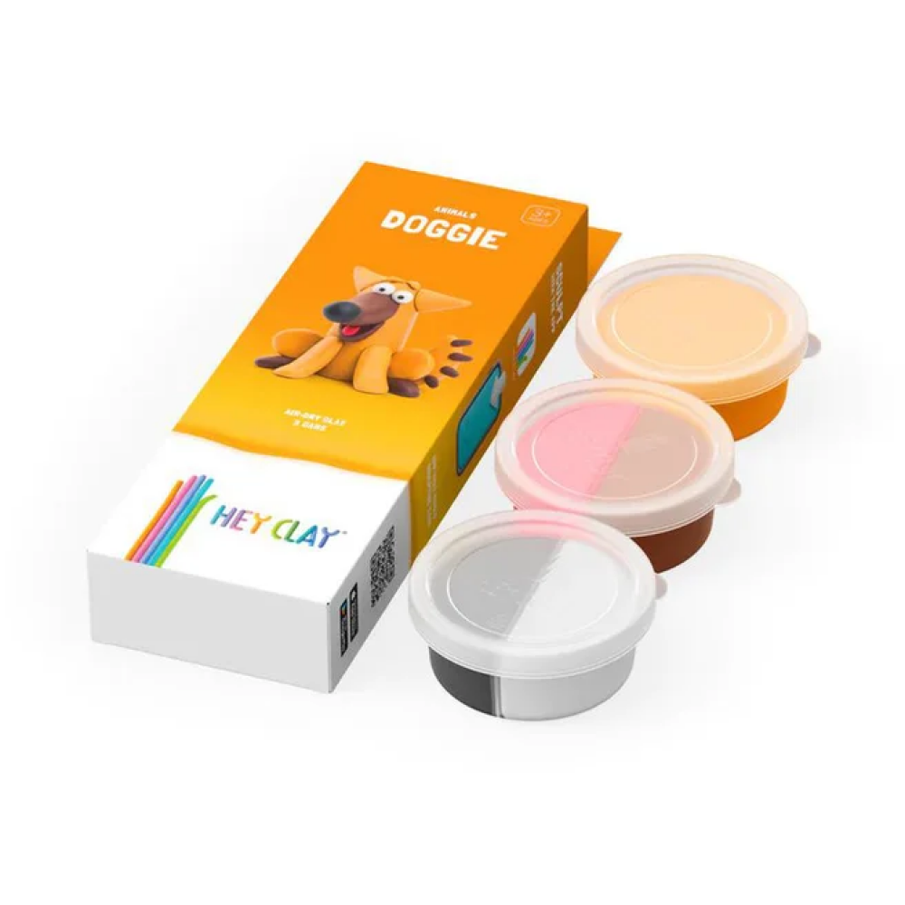 HEY CLAY - Air-Dry Clay Doggie 3 Cans - 1