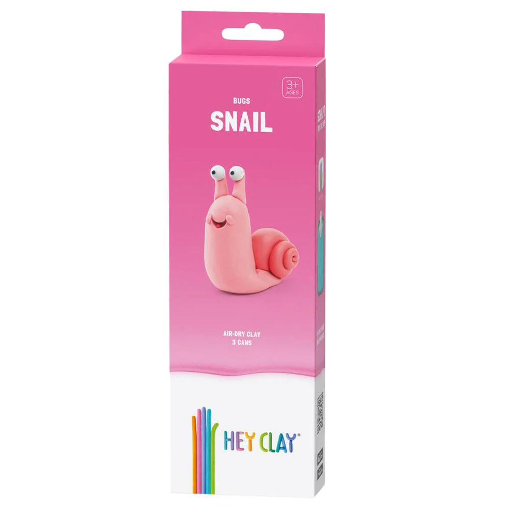 HEY CLAY - Air-Dry Clay Snail, 3 Cans - 1