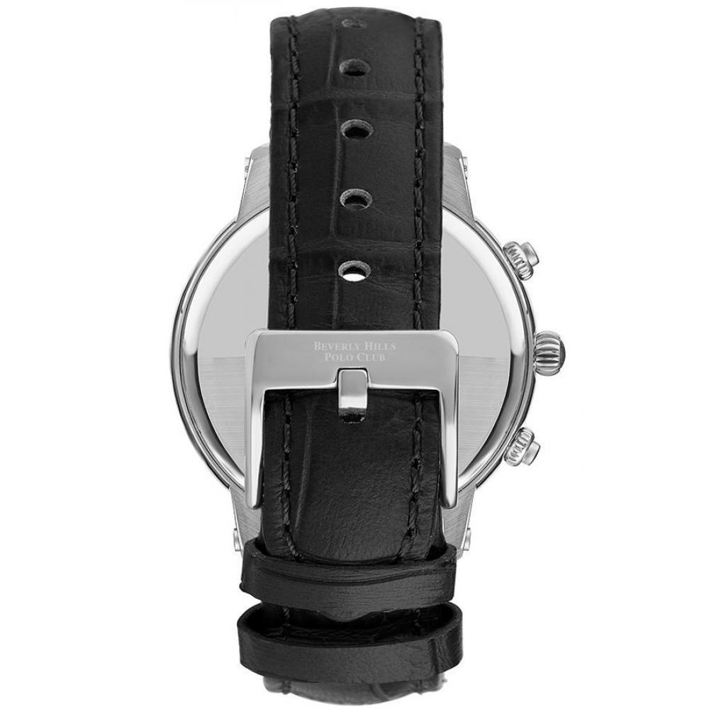 BEVERLY HILLS POLO CLUB Men's Multi Function Gun Black Sunray Dial Watch - BP3255X.351 - 3