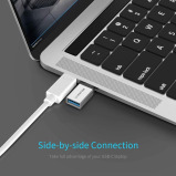 LENTION / Cable adapter, USB C to USB 3.0 Adapter, Type-C male to type A female - 3 miniature