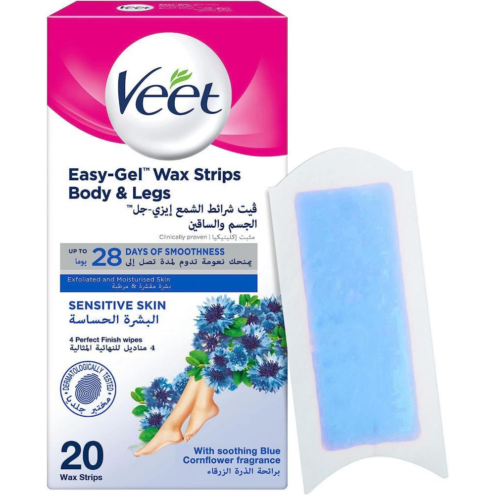 Veet \/ Hair removal strips for sensitive skin, 20 Strips - 1