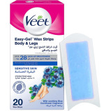 Veet \/ Hair removal strips for sensitive skin, 20 Strips - 1 miniature