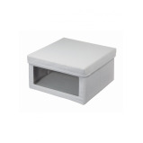 Interdesign Evie View صندوق تخزين أمامي متوسط، رمادي - 1 miniature