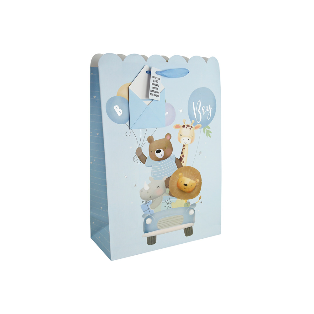 Gift Bag Eurowrap Baby Boys Car Extra Large - 1