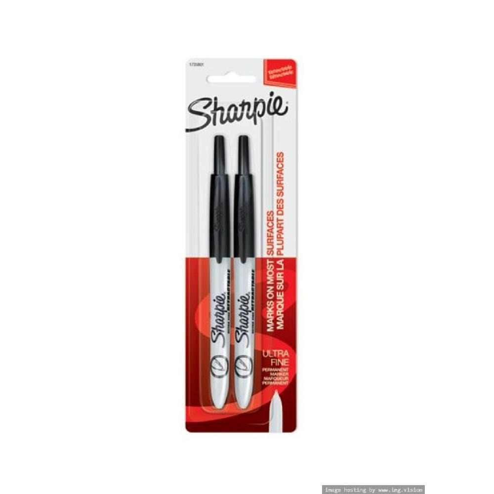 Sharpie Retractable Permanent Markers Ultra Fine Point Pack of 2 - 1