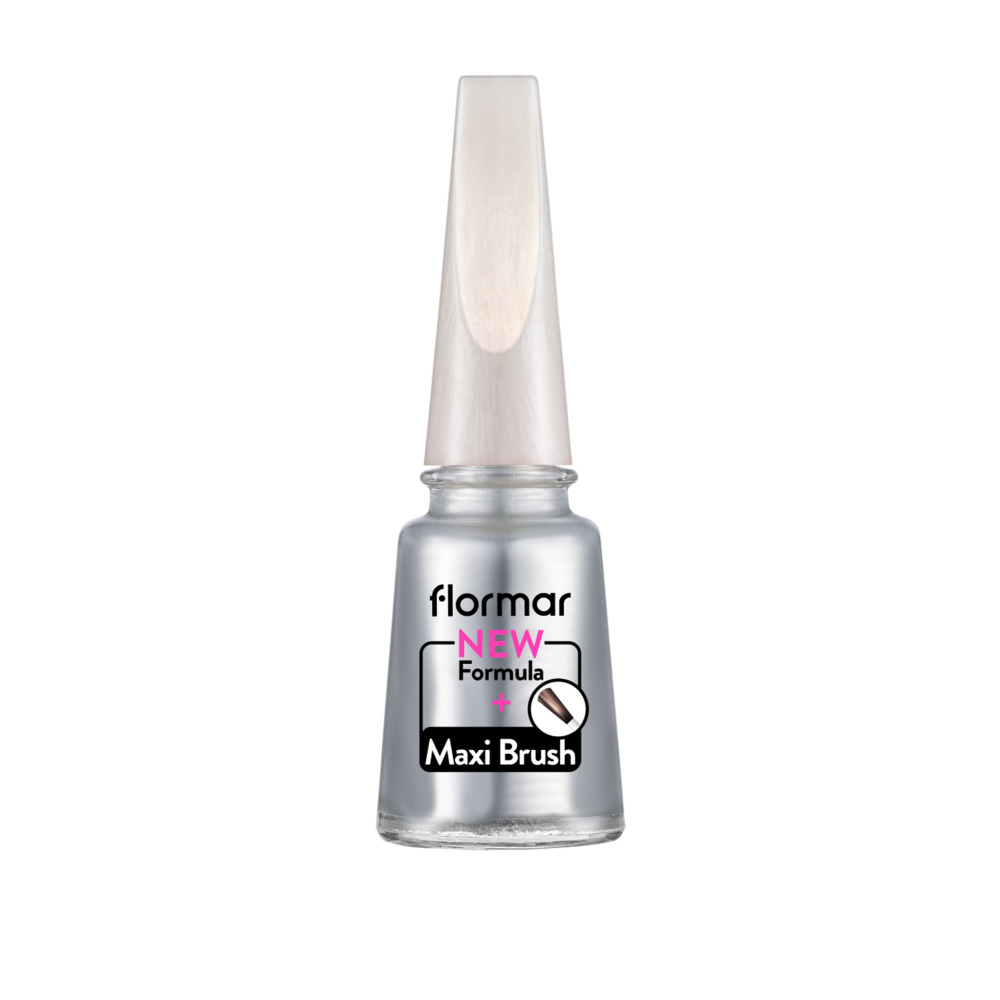 Flormar Pearly Nail Enamel  - PL390 Stylish Silver -New - 1