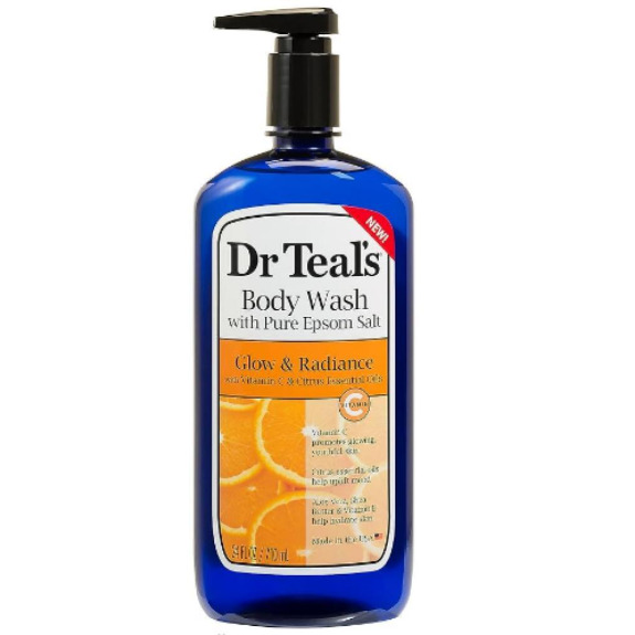 Dr. Teal's, Body wash with epsom salt, Vitamin C and citrus oils, 24 fl. oz (710 ml)