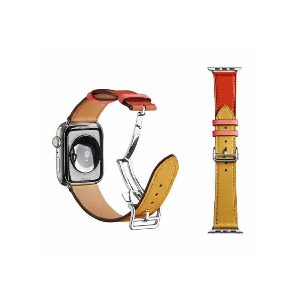 Perfii Supreme Folding Leather Replacement Band For Apple Watch 49/45/44/42mm Series Ultra/8/7/6/5/4/SE - 2