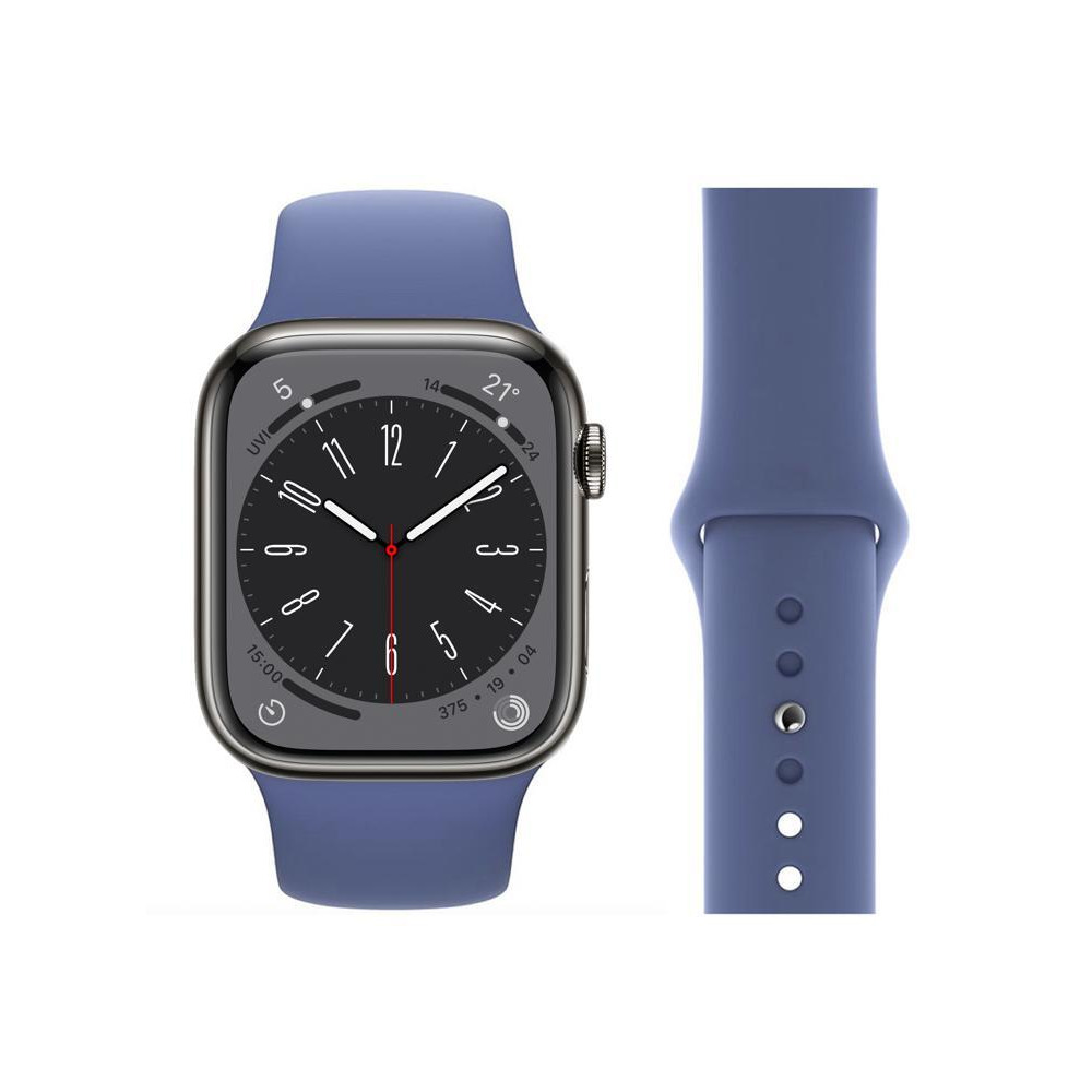 Perfii Solid Silicone Replacement Band For Apple Watch 41, 40, 38 mm Series 8/7/6/5/4 SE - 1