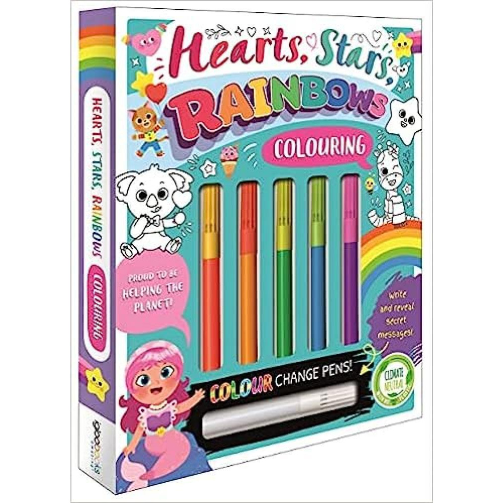 قلوب ، نجوم ، تلوين قوس قزح - 1