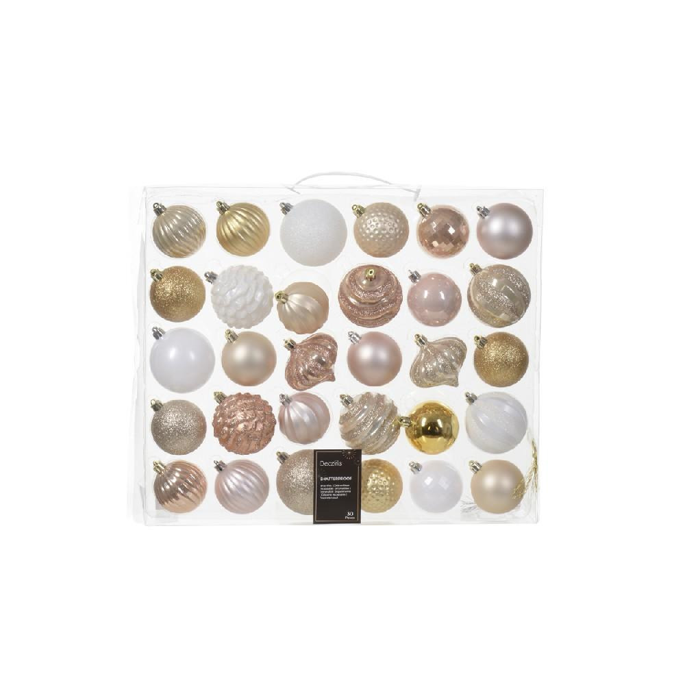 Kaemingk Decoris Mix Shatterproof Baubles Shiny, Matt  Glitter Mix 21397 - 1