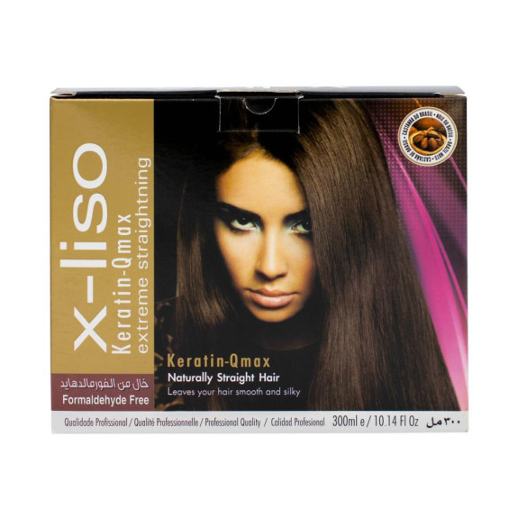 X-Liso / مجموعة معالجة الشعر ، كيراتين كيوماكس ، 3 × 100 مل