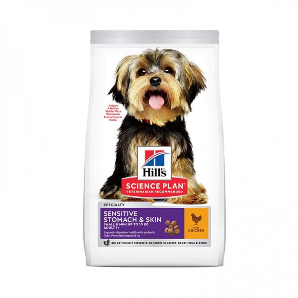 Hill's Science Plan Small \& Mini Adult Sensitive Stomach \& Skin - Chicken - 1.5kg - 1