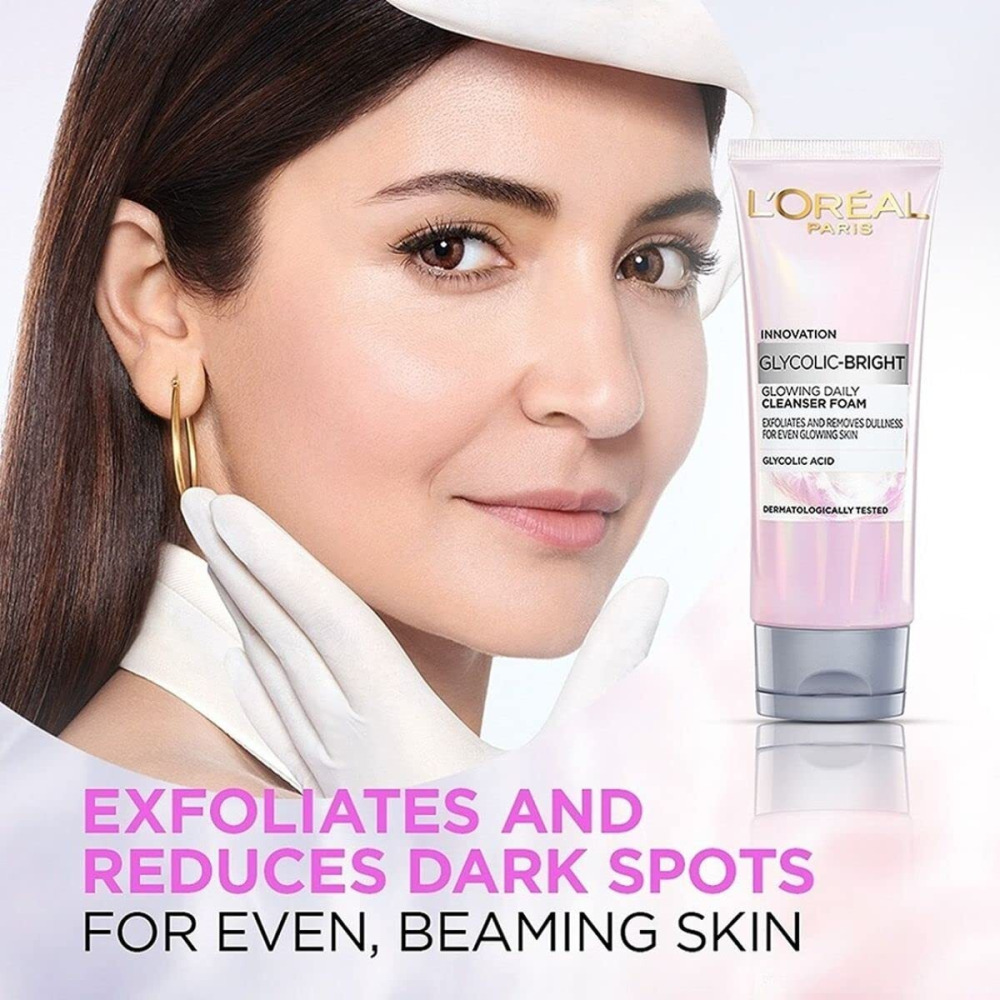L’Oreal Paris Glycolic Bright Daily Foaming Face Cleanser, 100ml - 2