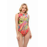One-piece Sleeveless Swimsuit Graffiti (XS) - 2 miniature