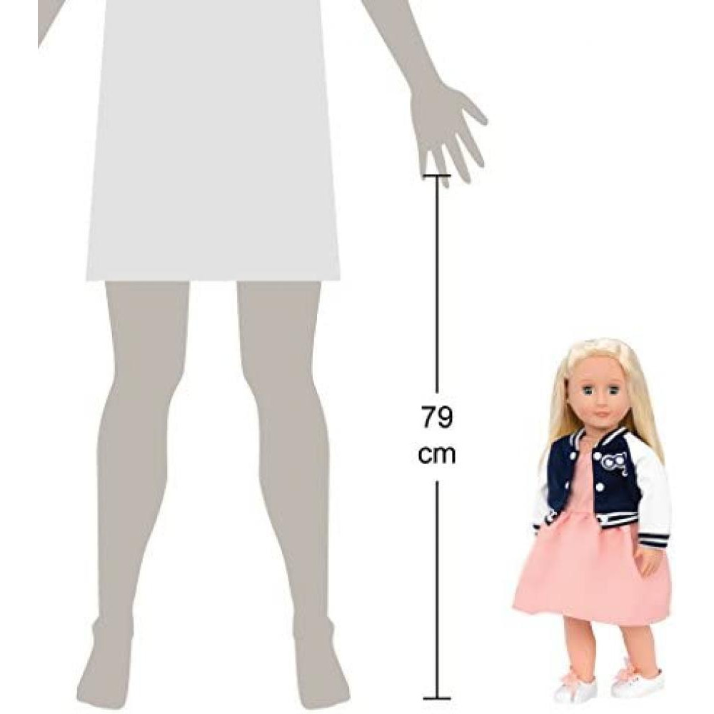 Our Generation BD61007 Terry Fashion Doll, Pink, Navy & White Jacket - 5