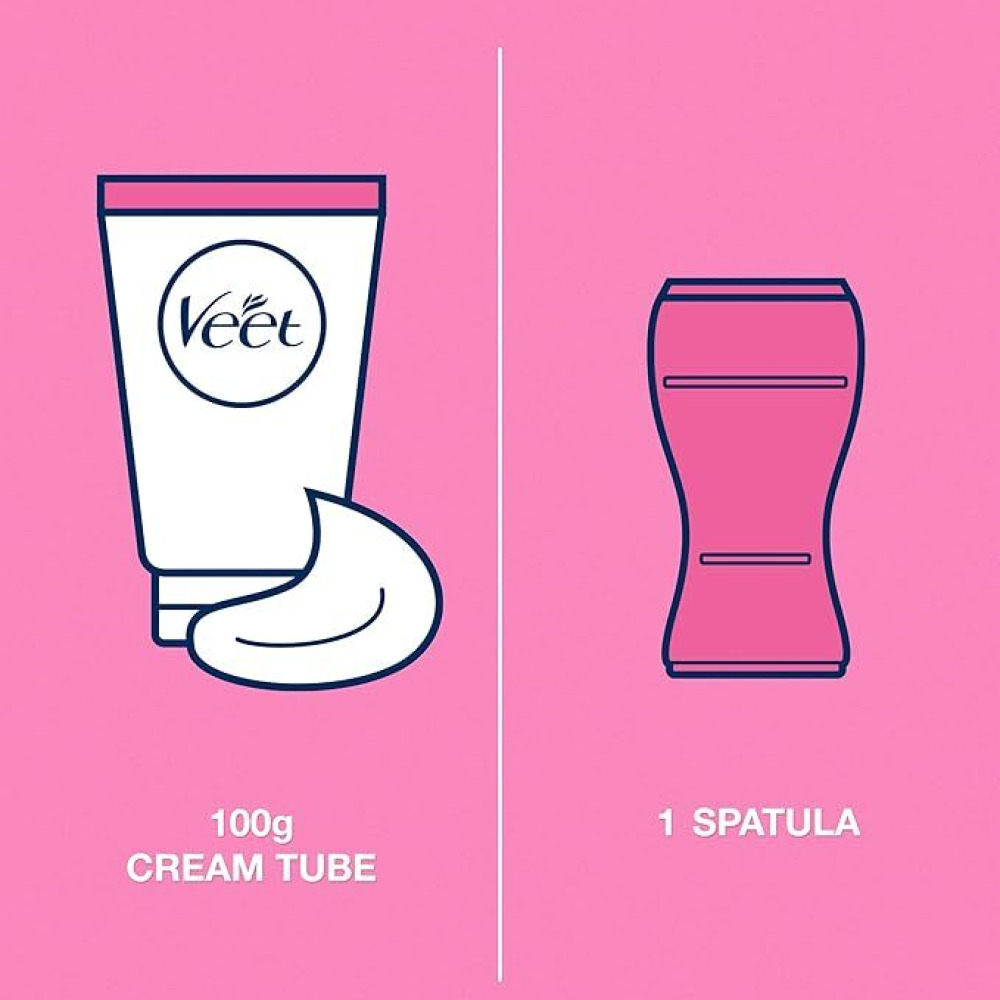 Veet, Silky Fresh, Hair removal cream, For normal skin, Violet blossom, 100 g - 5