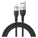 Miccell / Charging cable, 2.4A Ultra strong, USB to Lightning, 1M, Black, VQ-D129 - 1 miniature