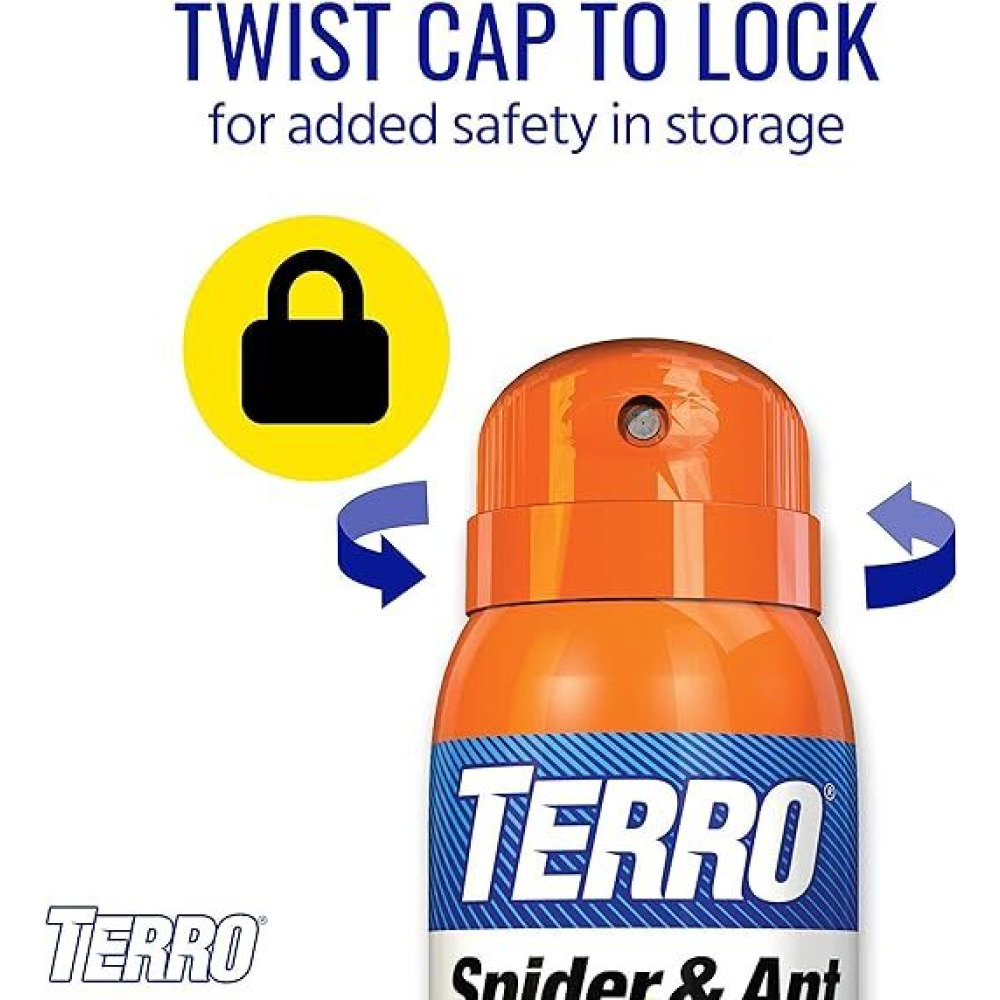 Terro 16 OZ Aerosol Spider Killer-3 Terro Multi-Insect Killer - Kills Spiders, Ants, Roaches \& More  - 6