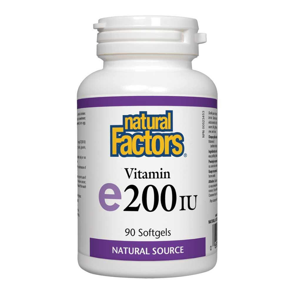 Natural Factors Витамин Е, 200 МЕ, 90 Мягких таблеток - 1