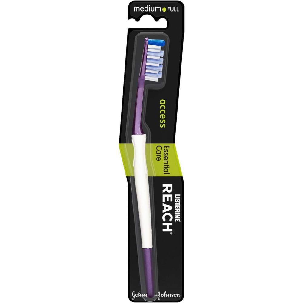 Reach Toothbrush, Access, Essential Care, Medium Compact, Assorted Colors, 1 piece - 1