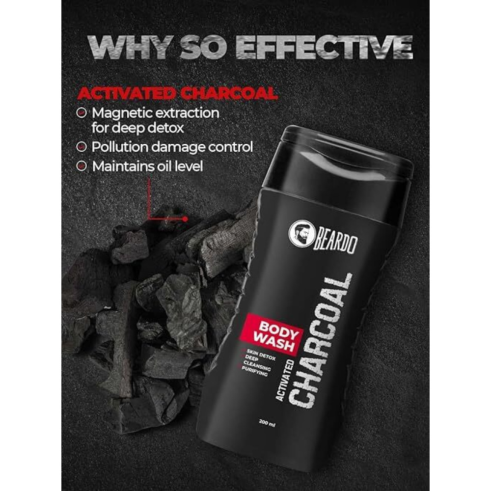 Beardo, Activated Charcoal Anti-Pollution Body Wash, 200 ml - 2