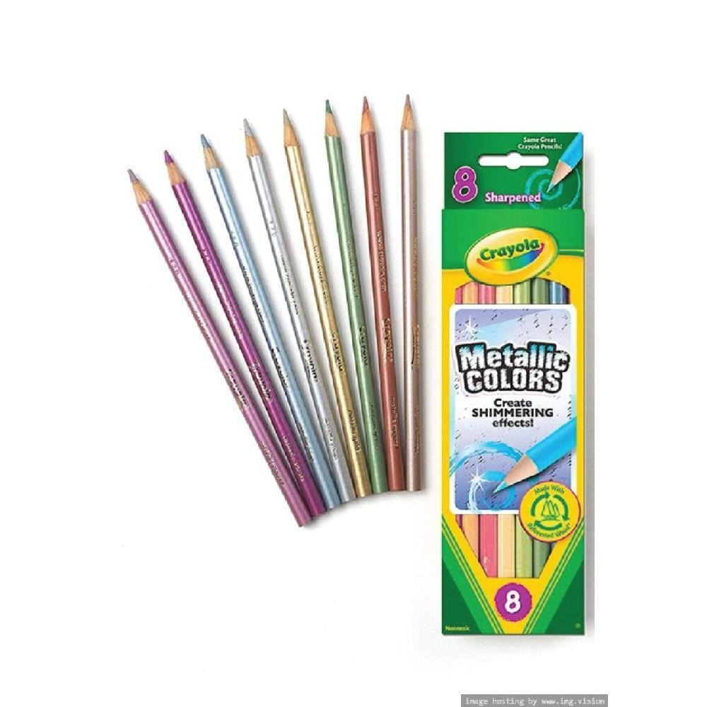 Crayola 8 Metallic Colored Pencils - 1