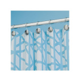 IDesign 75680 Forma Shower Curtain Hooks, Large Curtain Hooks, Made of Stainless Steel and Plastic, ClearMatte Silver, Set of 12 Bathroom Hooks - 2 miniature