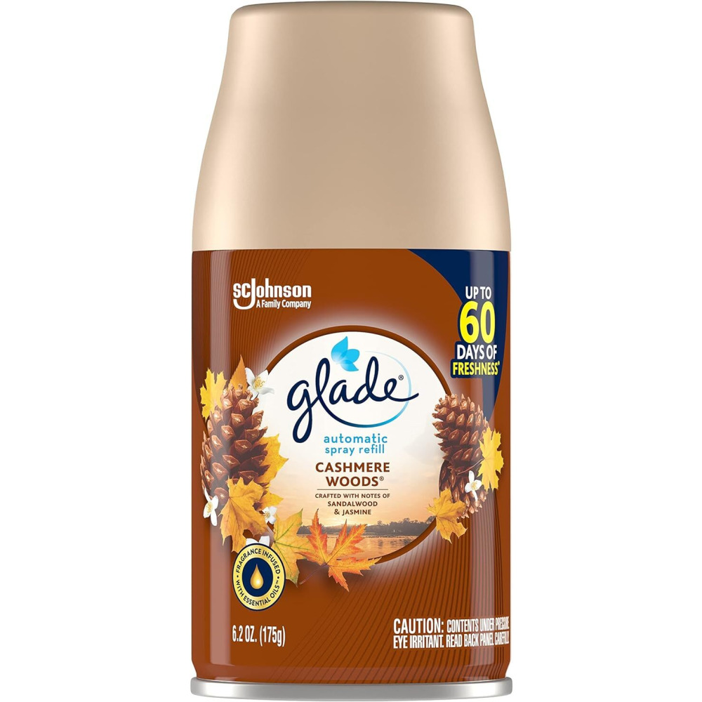 عبوة رذاذ أوتوماتيكية من جليد، معطر هواء للمنزل والحمام، أخشاب الكشمير، 6.2 أونصة - 1