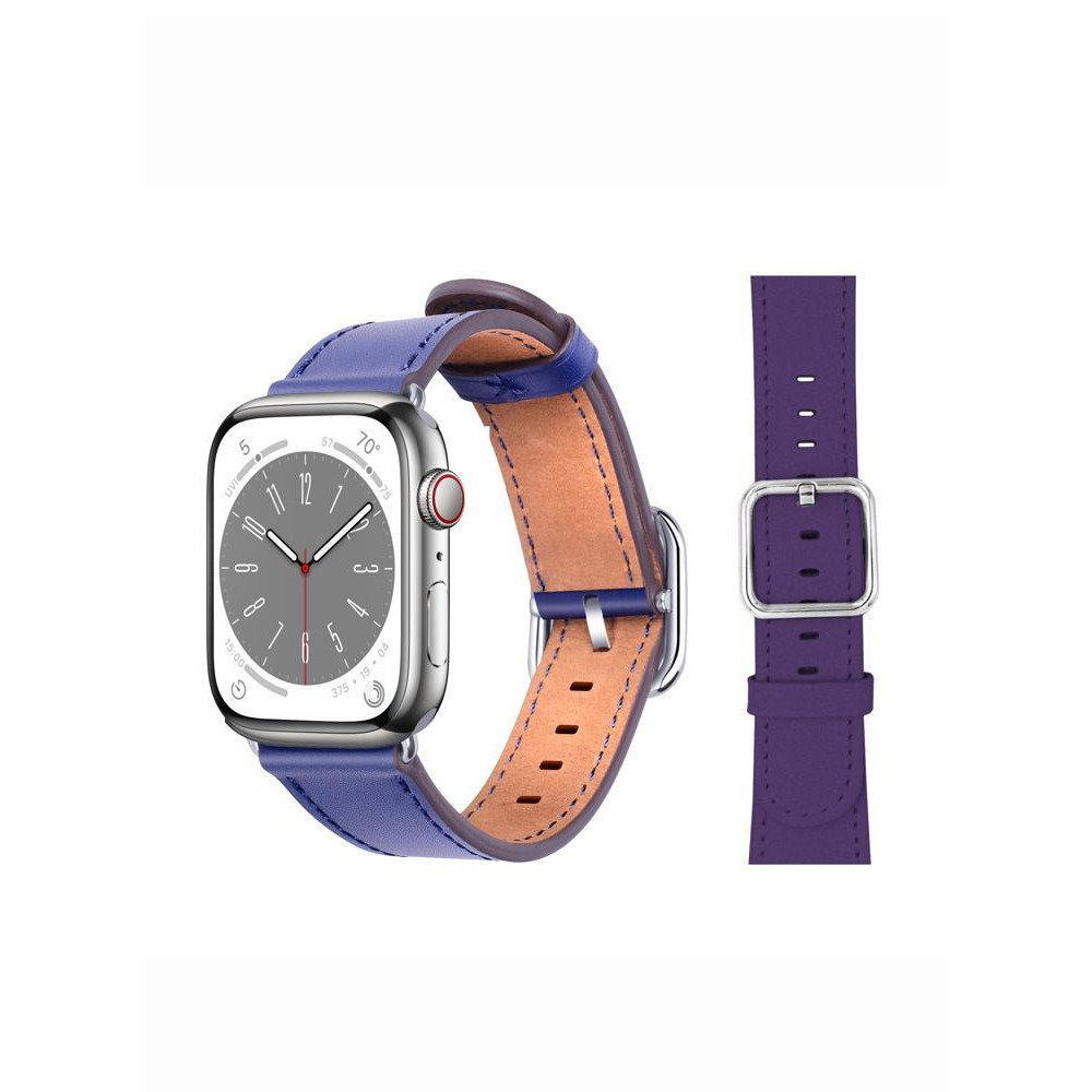 Perfii Genuine Leather Replacement Band For Apple Watch 41/40/38mm Series 8/7/6/5/4/SE - 1