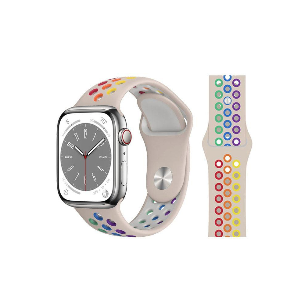 Perfii Dot Silicone Replacement Band For Apple Watch 41, 40, 38 mm Series 8/7/6/5/4 SE - 1