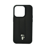 حافظة صلبة كارل لاغرفيلد نايلون Puffy Ikonik Pin لهاتف Iphone 14 Pro - أسود - 1 miniature