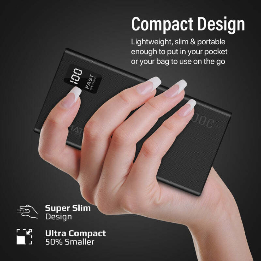باور بانك بروميت بولت-20 برو الذكي المدمج بسعة 20000 مللي أمبير/ساعة مع منفذي Usb-A وUSB-C - 6