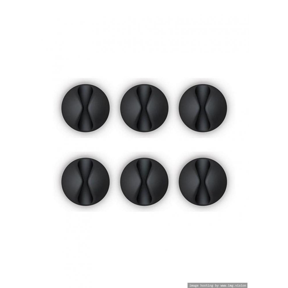 Bluelounge Cable Drop Black Color Pack of 6 - 1