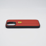 Ferrari Genuine Leather Hard Case With Debossed Stripes Iphone 13 Pro Red - 4 miniature