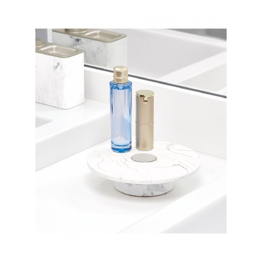 Inter design Dakota Vanity Tray White Marble Satin - 4