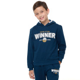 КОМПЛЕКТ Из 2 предметов: Толстовка С КАПЮШОНОМ И Джоггеры для мальчиков (8-9 лет), темно-синий - 4 miniature