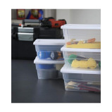 Sterilite 6 Quart Storage Box White Lid - 5 miniature