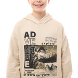 Boys' Hoodie Beige 13-14 YRS - 5 miniature