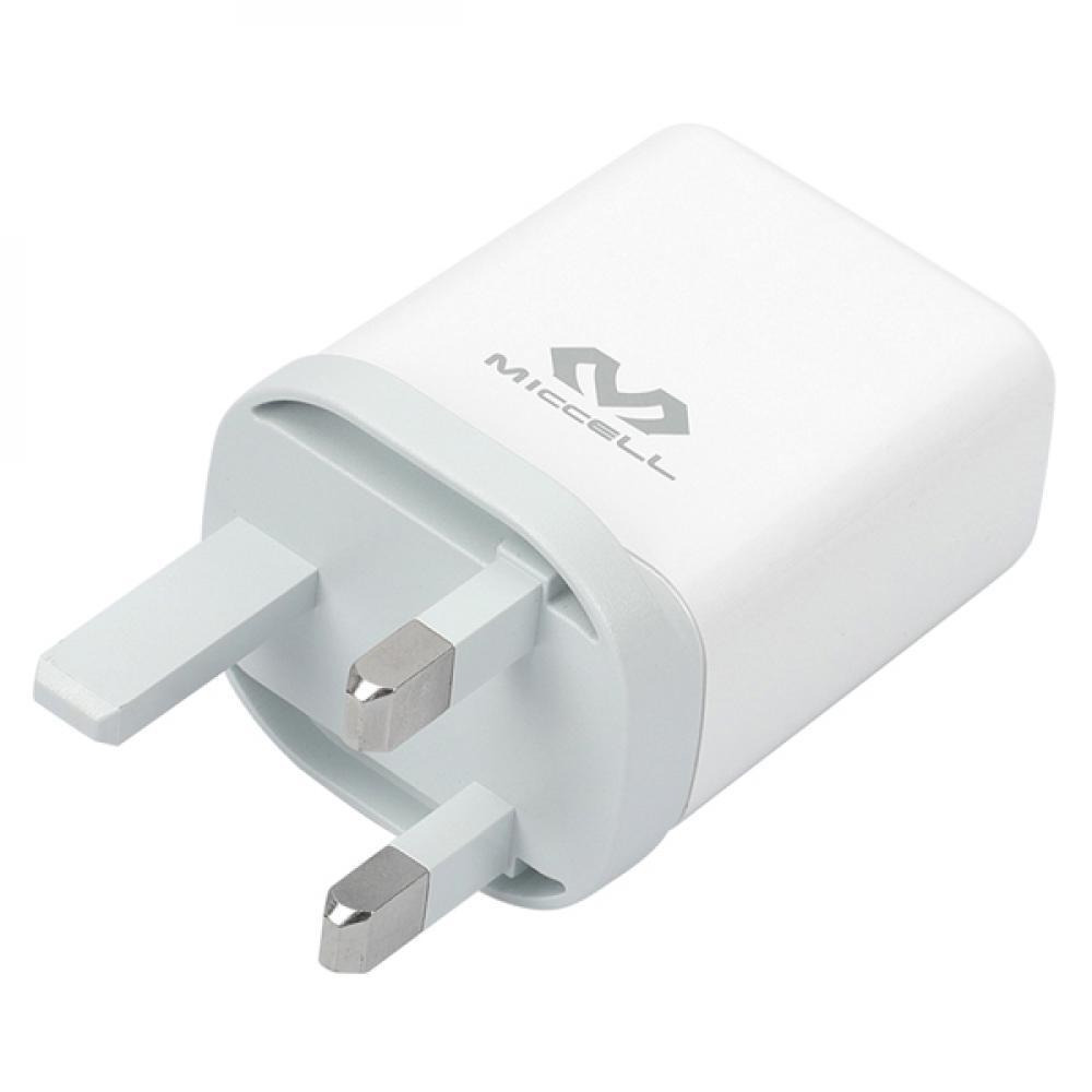 Miccell \/ Charger, Fast USB, PD20W+QC3.0, White, VQ-T37 - 3
